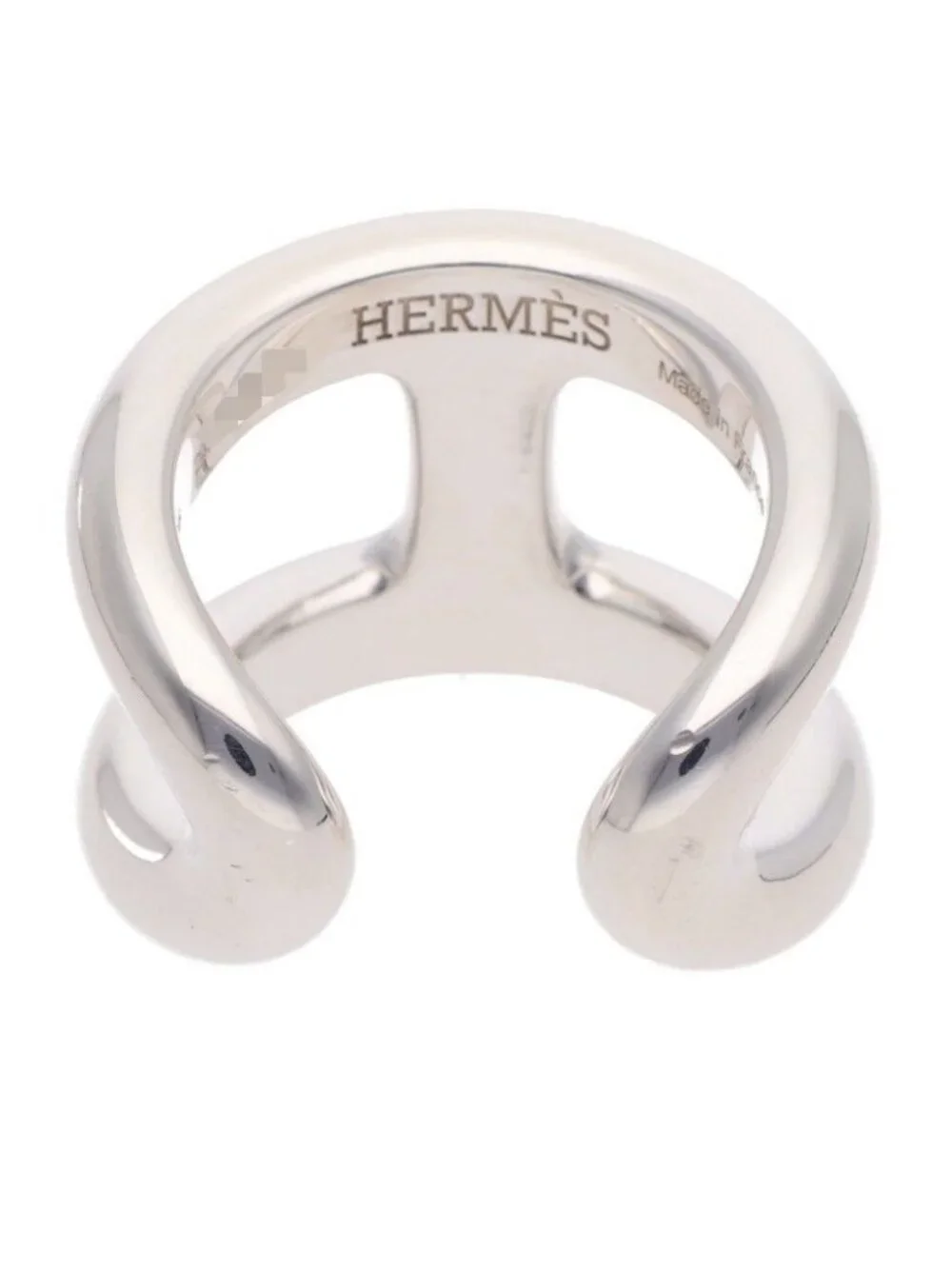 Hermes Osmose GM Silver Ring